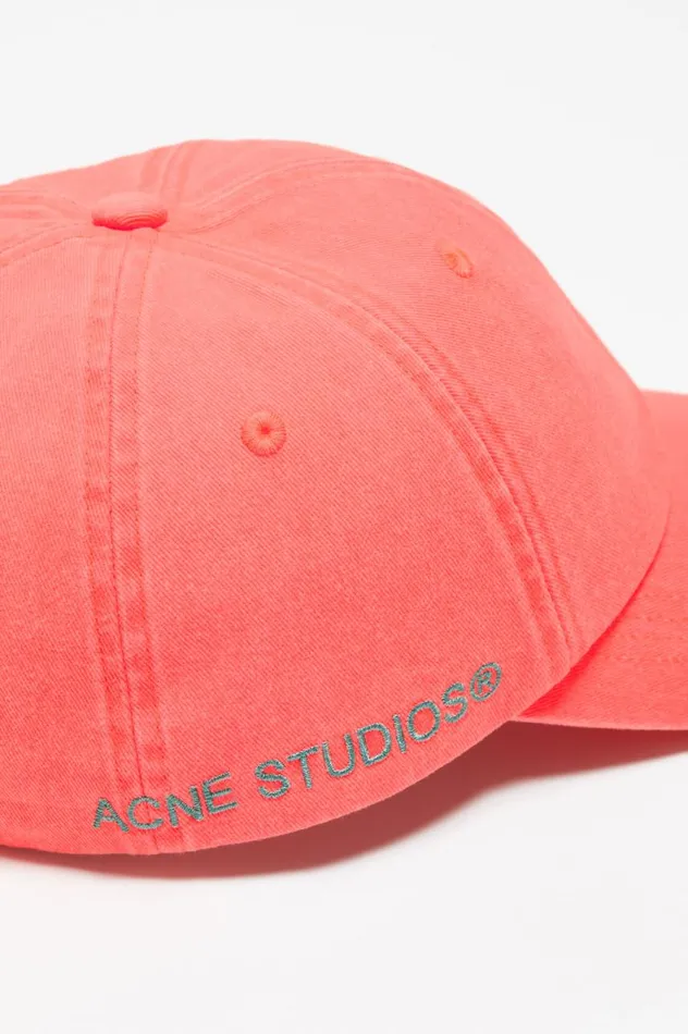 Acne Studios Twill Cap Fluo Pink Women Hats