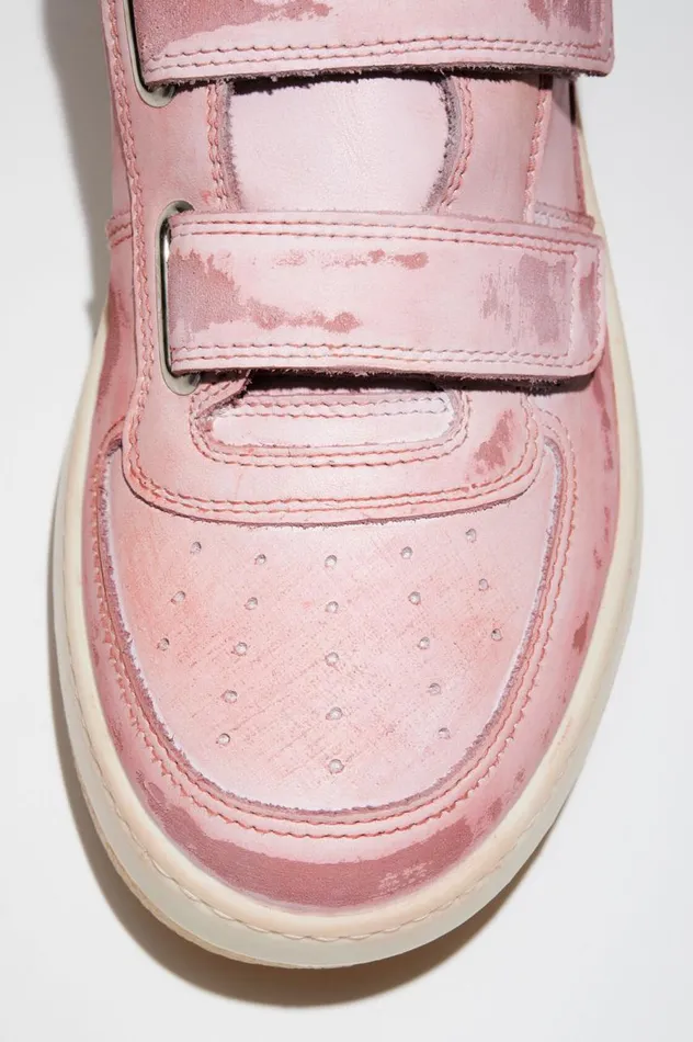 Acne Studios Velcro Strap Sneakers Antique Pink Women Shoes