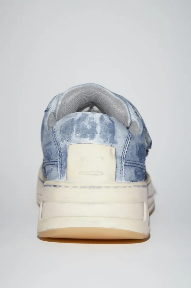 Acne Studios Velcro Strap Sneakers Midnight Blue Women Face Accessories