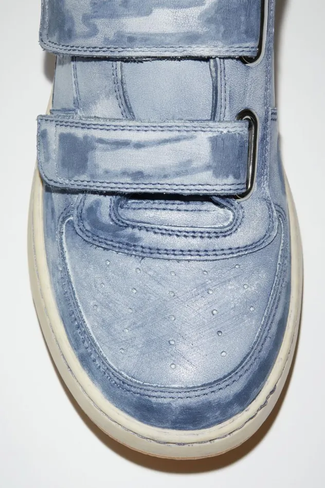 Acne Studios Velcro Strap Sneakers Midnight Blue Women Face Accessories