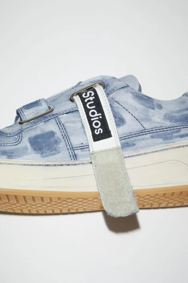 Acne Studios Velcro Strap Sneakers Midnight Blue Women Face Accessories