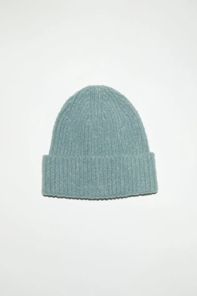 Acne Studios Wool Blend Beanie Mineral Blue Men Hats