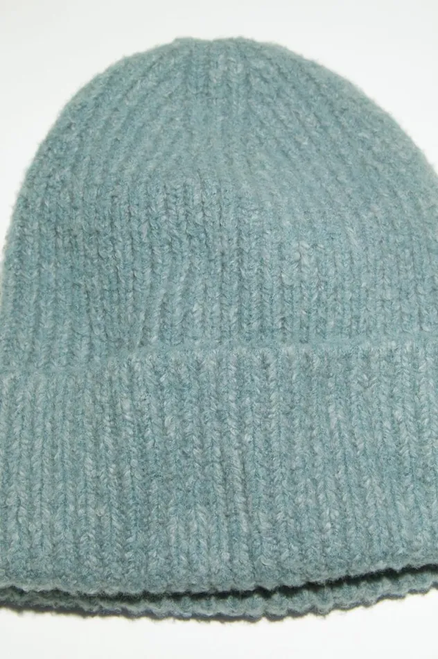 Acne Studios Wool Blend Beanie Mineral Blue Men Hats
