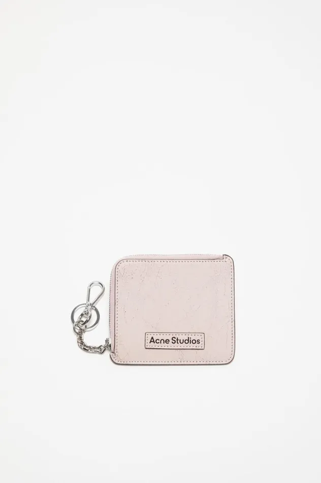 Acne Studios Zip Leather Wallet Pastel Pink Men Small Leather Goods