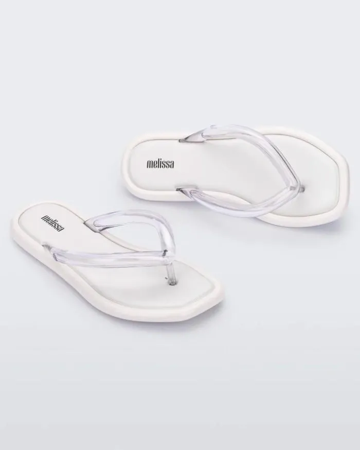 Airbubble Flip Flop Whiteclear Women Melissa Flip Flops