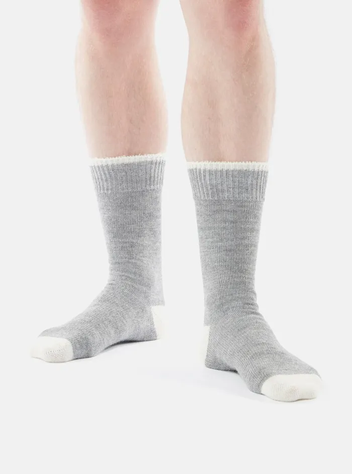 Alpaca Sock In Grey Marl Alpaca Wool Men Universal Works Socks