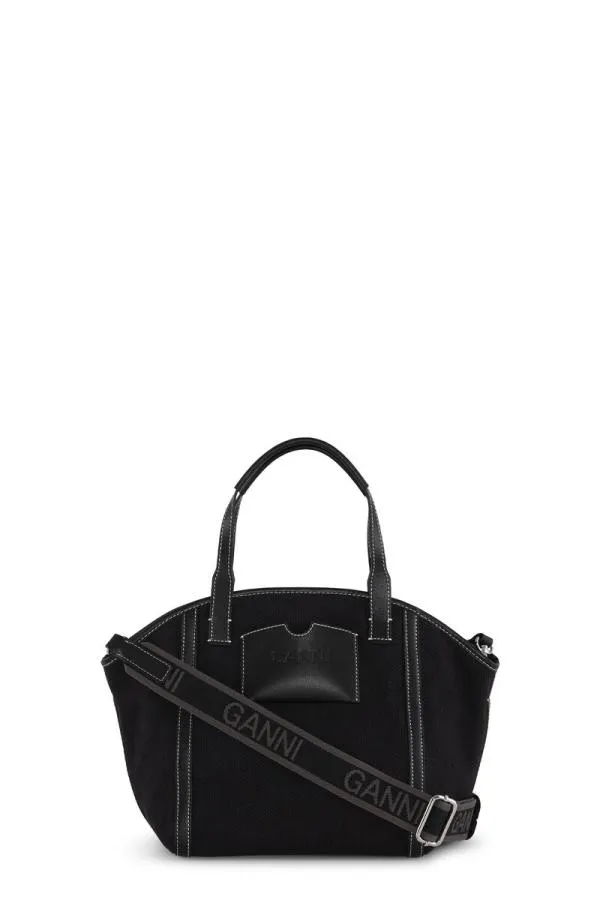 Bags GANNI Shoulder Black Small Banner Tote Bag Black