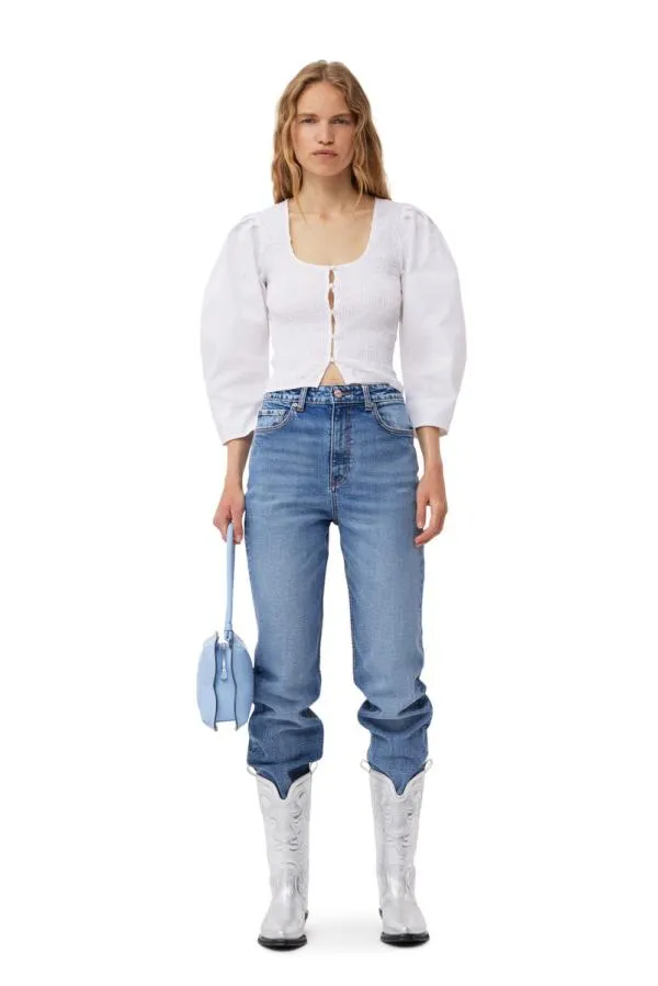Bags GANNI Shoulder Light Blue Butterfly Top Handle Bag Light Blue Vintage Bags GANNI Shoulder Light Blue Butterfly Top Handle Bag Light Blue Vintage