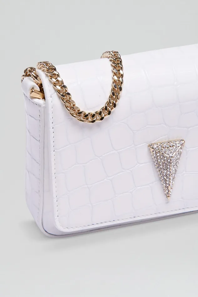 Bags Women Scanlan Theodore MINI TRIANGLE DIAMANTE BAG WHITE Bags Women Scanlan Theodore MINI TRIANGLE DIAMANTE BAG WHITE