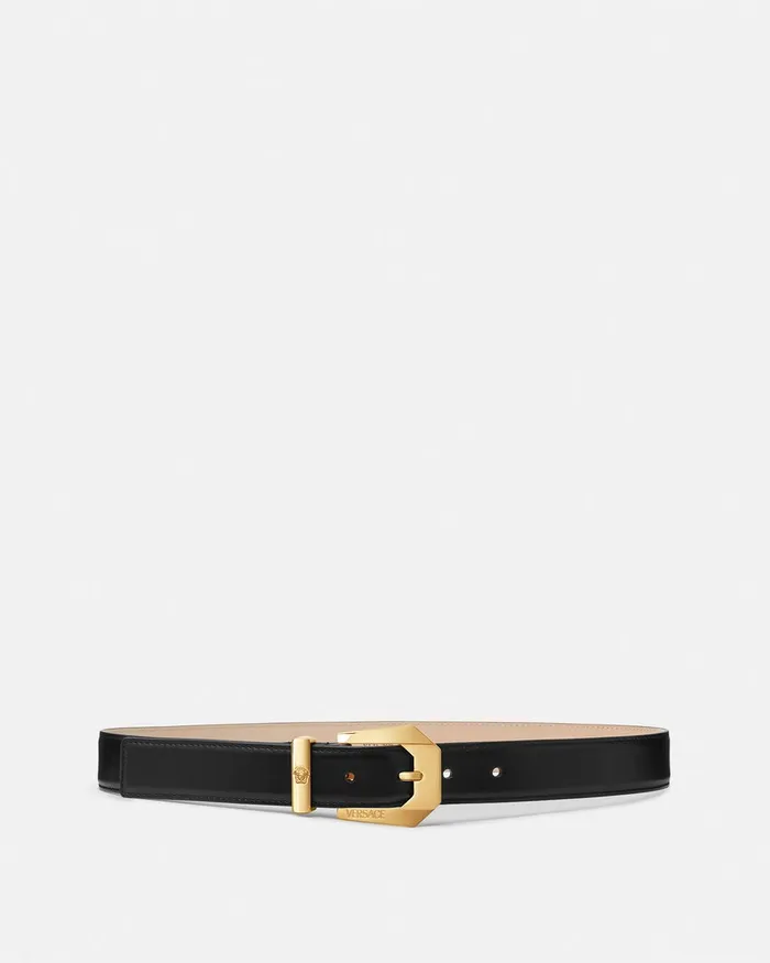 Belts Women Versace Medusa Heritage Leather Belt 3 Cm Blackgold