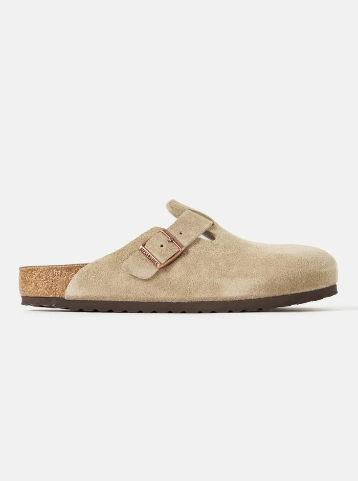 Birkenstock Boston In Taupe Suede Leather Men Universal Works Footwear