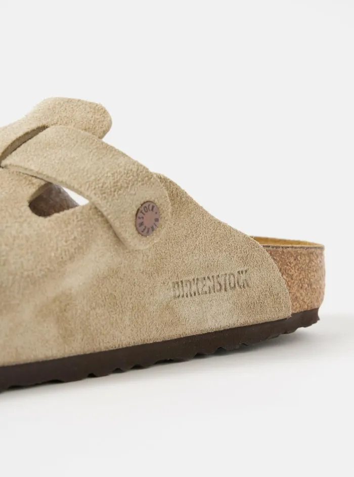 Birkenstock Boston In Taupe Suede Leather Men Universal Works Footwear