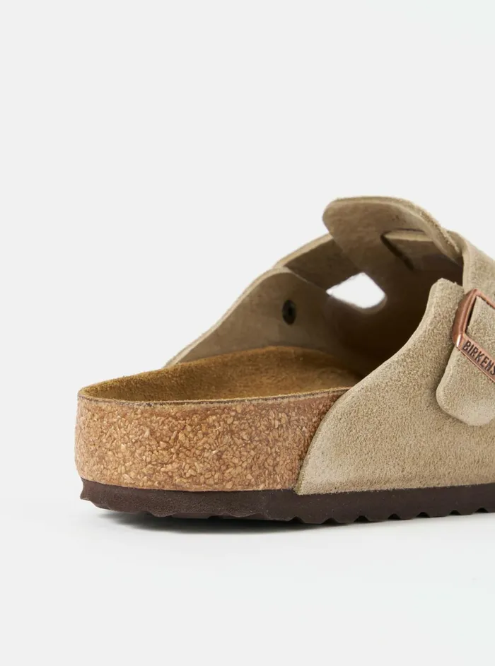 Birkenstock Boston In Taupe Suede Leather Men Universal Works Footwear