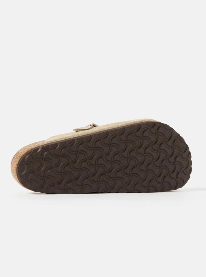 Birkenstock Boston In Taupe Suede Leather Men Universal Works Footwear