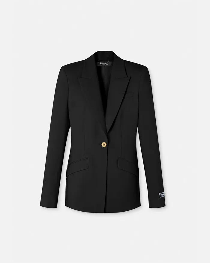 Blazer and Jackets Women Versace SingleBreasted Dv Blazer Black