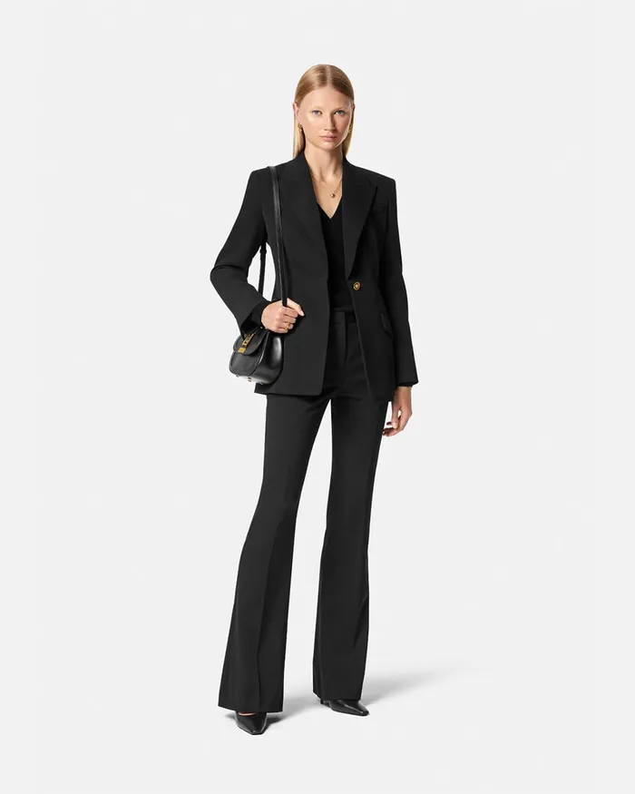 Blazer and Jackets Women Versace SingleBreasted Dv Blazer Black