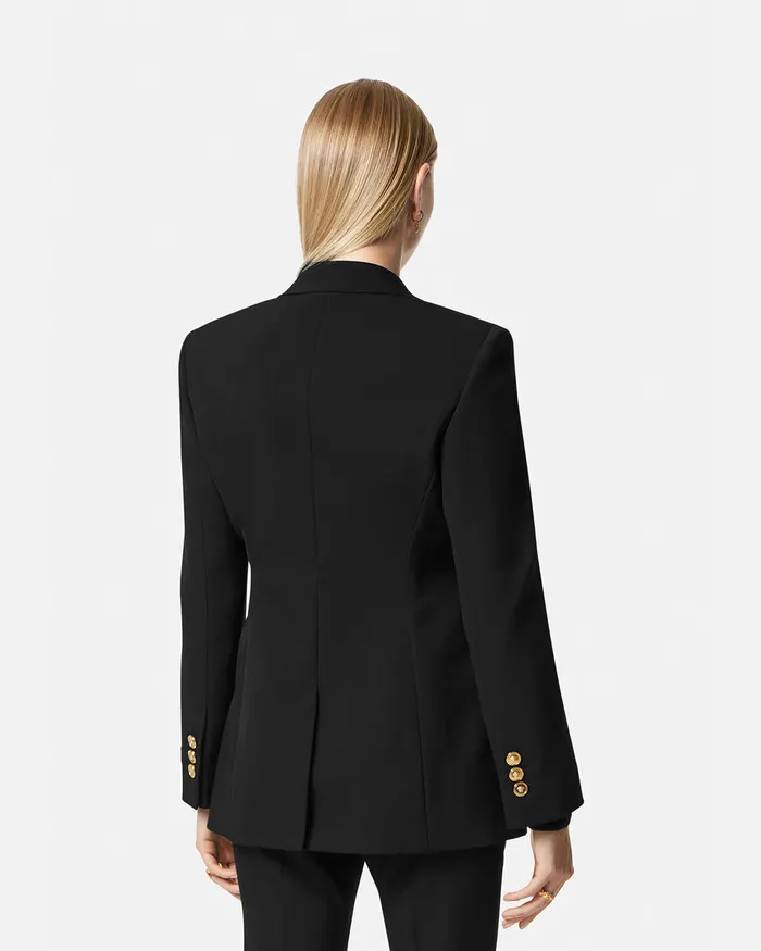 Blazer and Jackets Women Versace SingleBreasted Dv Blazer Black