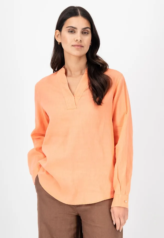 Blouses Women FYNCHHATTON Casual Linen Blouse Blackwhitebright Apricotreed Green Blouses Women FYNCHHATTON Casual Linen Blouse Blackwhitebright Apricotreed Green
