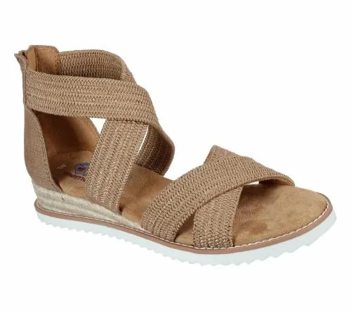 BOBS Desert Kiss 8211 Desert Nights Tan Women SKECHERS Canvas Shoes