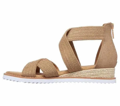 BOBS Desert Kiss 8211 Desert Nights Tan Women SKECHERS Canvas Shoes