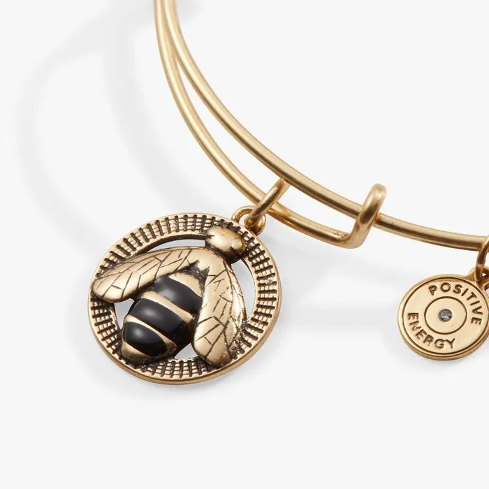 Bracelets Women Alex And Ani Bee Charm Bangle Antiqued Gold