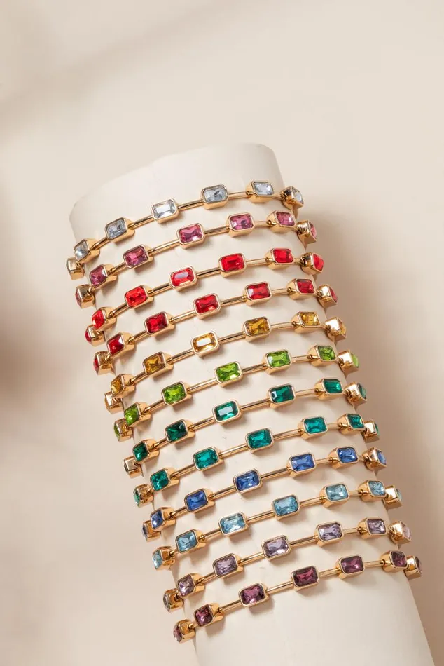 Bracelets Women Alex And Ani December Birthstone Emerald Cut Bangle Gold