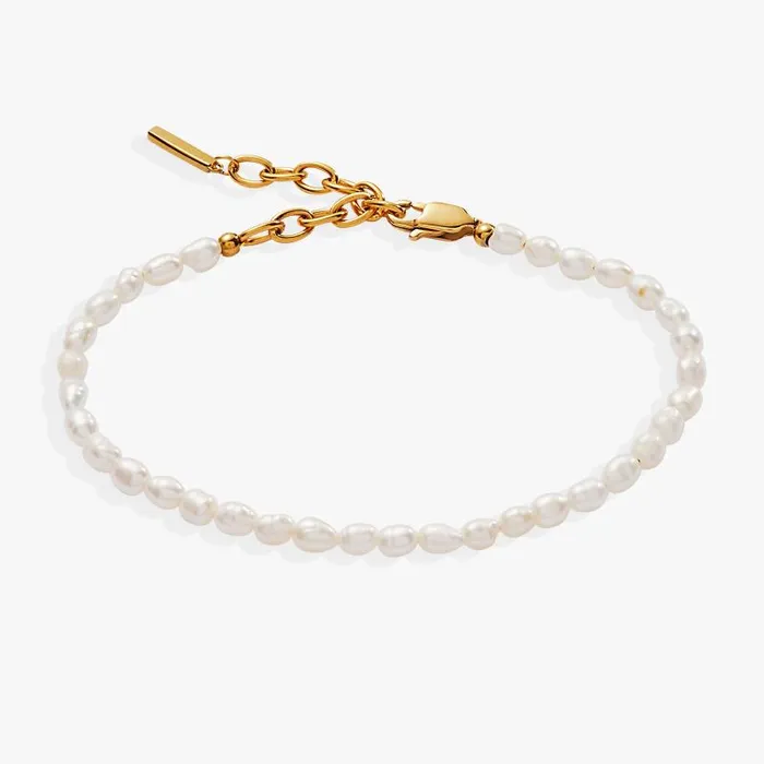 Bracelets Women Alex And Ani Freshwater Pearl Bracelet Stainless Steel Gold