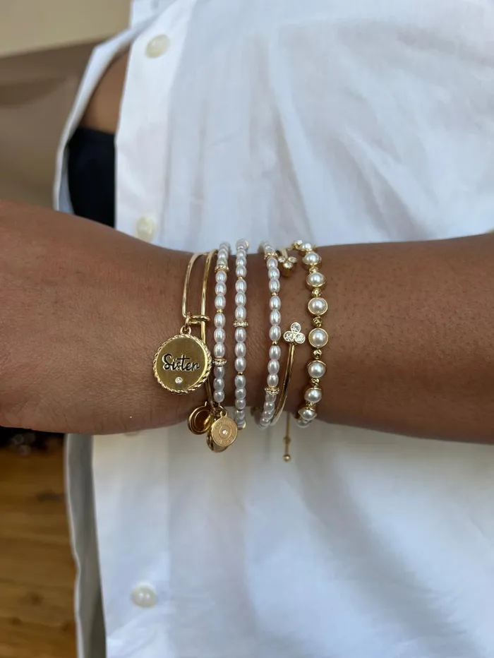Bracelets Women Alex And Ani Freshwater Pearl Bracelet Stainless Steel Gold