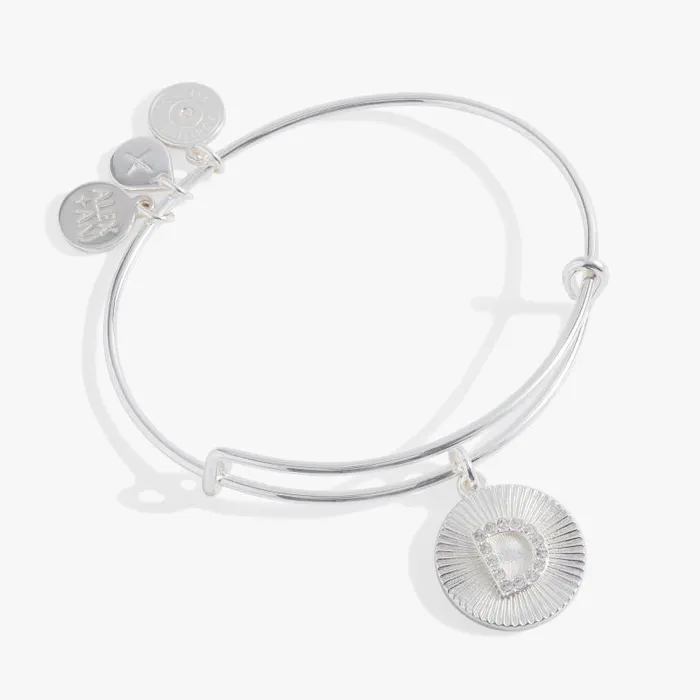 Bracelets Women Alex And Ani Initial D Pave Starburst Texture Bangle Gold