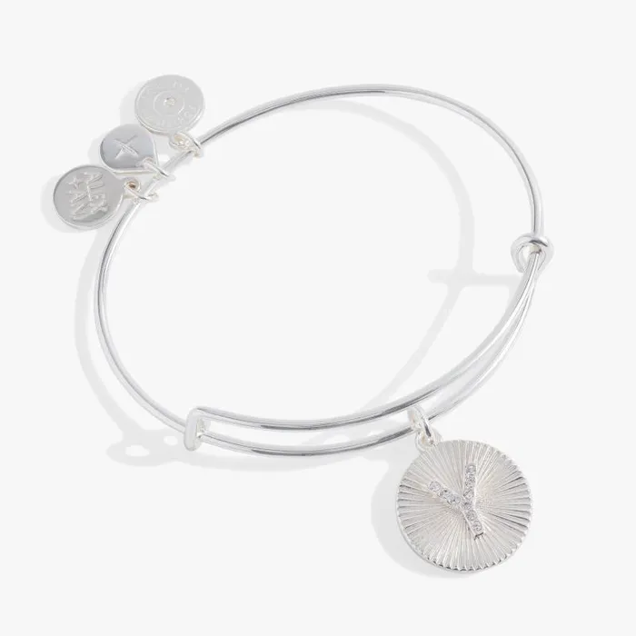 Bracelets Women Alex And Ani Initial Y Pave Starburst Texture Bangle Gold