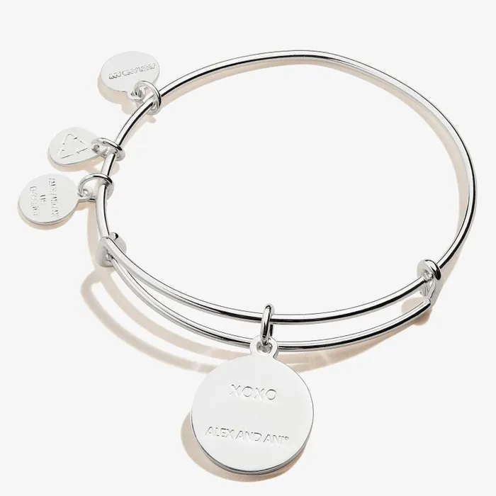 Bracelets Women Alex And Ani Sending Hugs Just Because039 Charm Bangle Silver