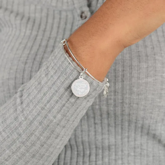 Bracelets Women Alex And Ani Sending Hugs Just Because039 Charm Bangle Silver
