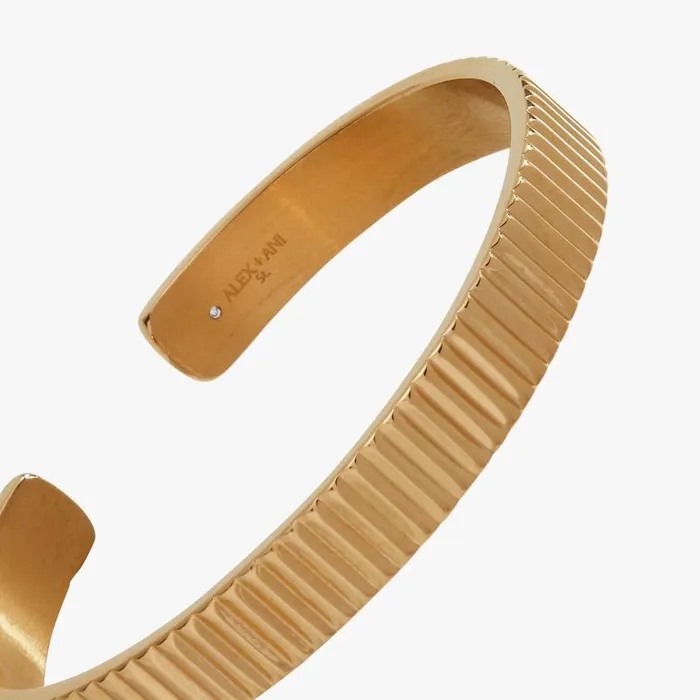 Bracelets Women Alex And Ani Textured Cuff Bracelet Stainless Steel Gold