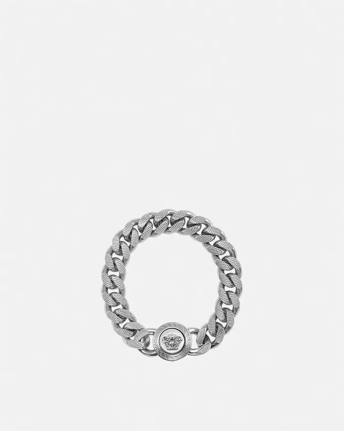 Bracelets WomenMen Versace Medusa Chain Bracelet Silver