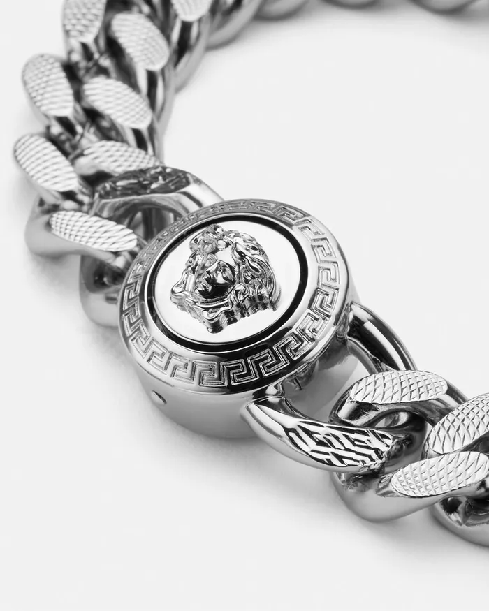 Bracelets WomenMen Versace Medusa Chain Bracelet Silver