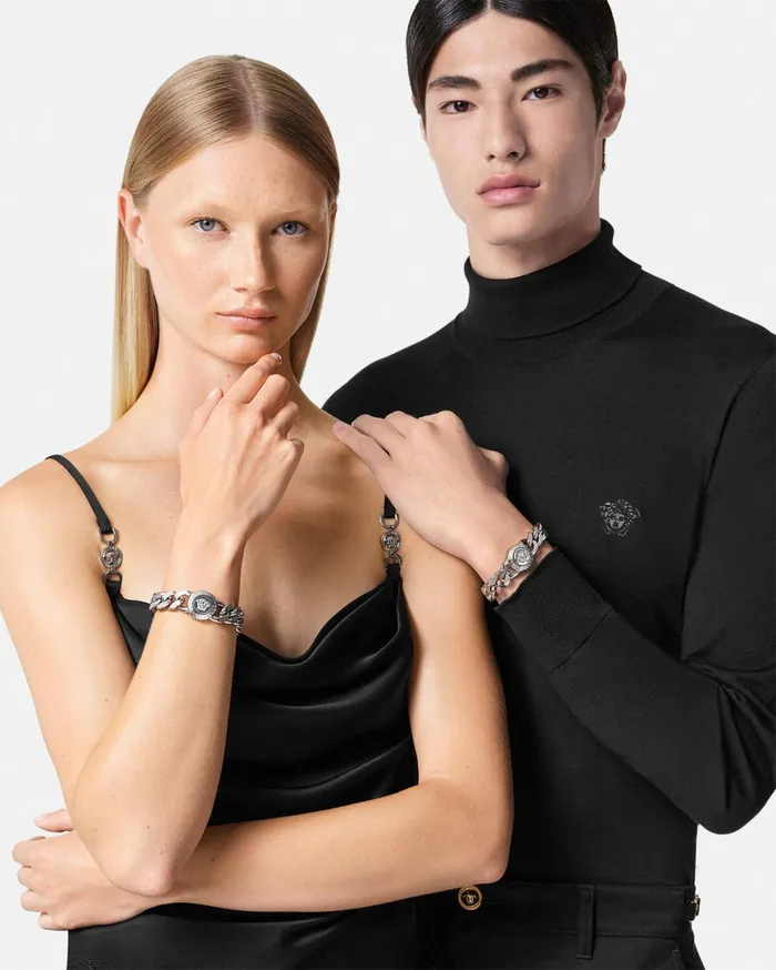 Bracelets WomenMen Versace Medusa Chain Bracelet Silver