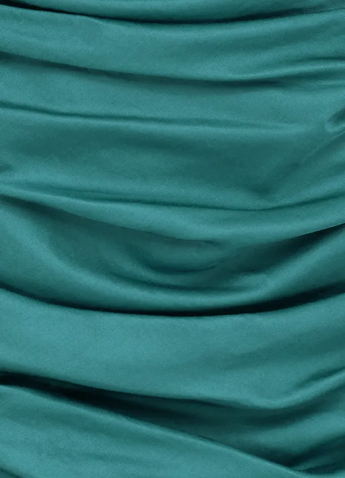Brenda Puffy Sleeve Mini Dress 8211 Teal Women Dresses and Jumpsuits LEO LIN