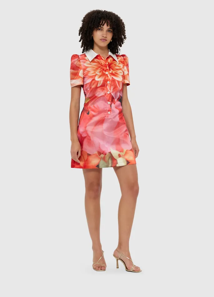 Brooke Mini Dress 8211 Kaleidoscope Print Women Dresses and Jumpsuits LEO LIN