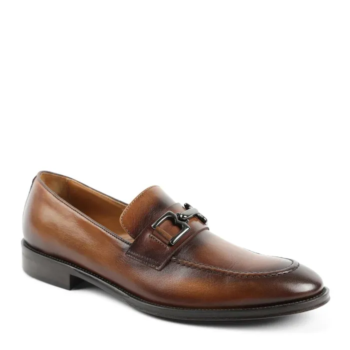 Bruno Magli Alpha Classic Bit Leather Loafer 8211 Cognac Men Loafers and Slipons