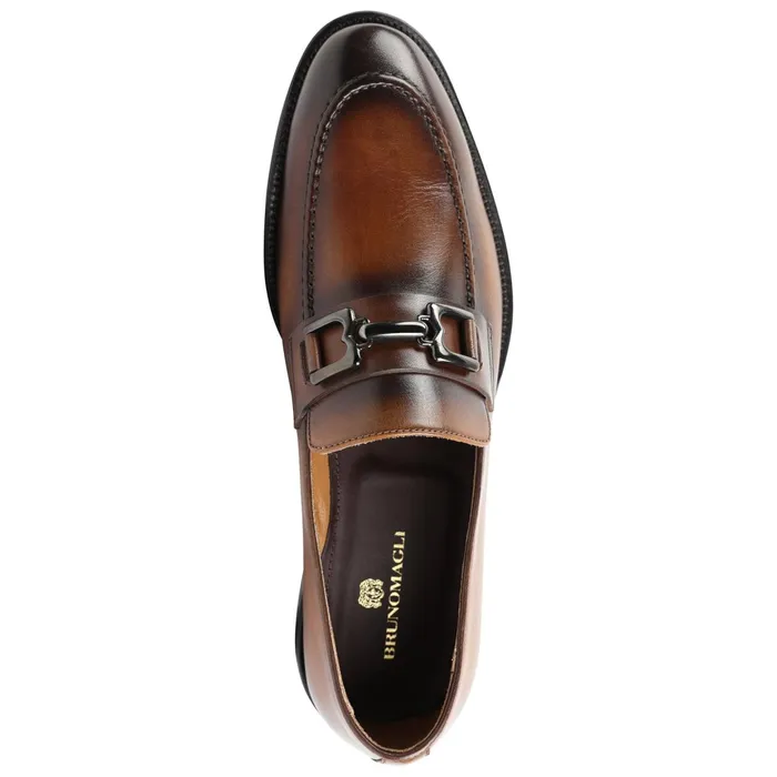 Bruno Magli Alpha Classic Bit Leather Loafer 8211 Cognac Men Loafers and Slipons