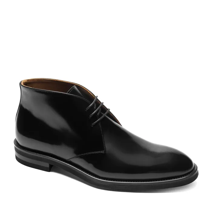 Bruno Magli Claudio Leather ChukkaBlack Men Laceups and Oxfords