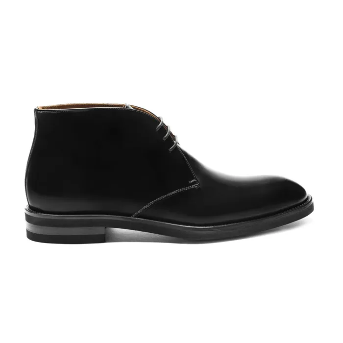 Bruno Magli Claudio Leather ChukkaBlack Men Laceups and Oxfords
