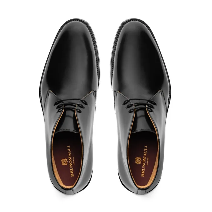 Bruno Magli Claudio Leather ChukkaBlack Men Laceups and Oxfords