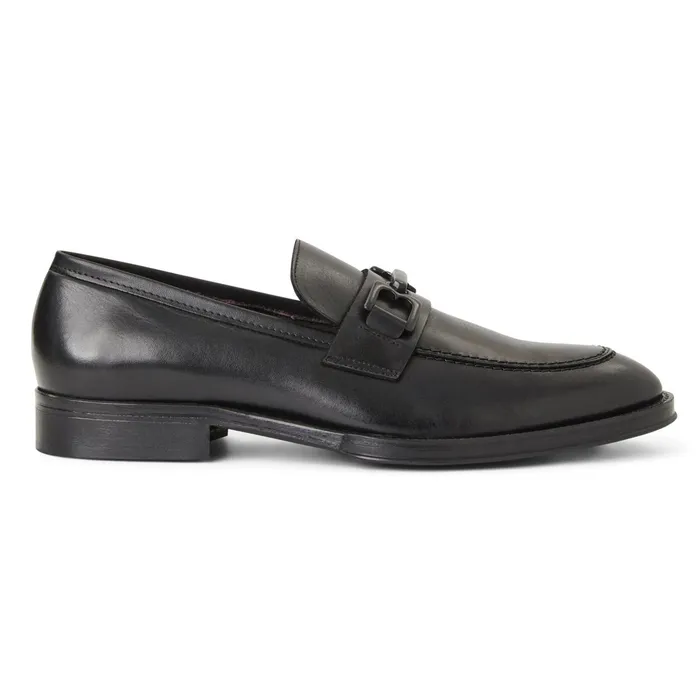 Bruno Magli Corrado Bit Leather LoaferBlack Men Loafers and Slipons