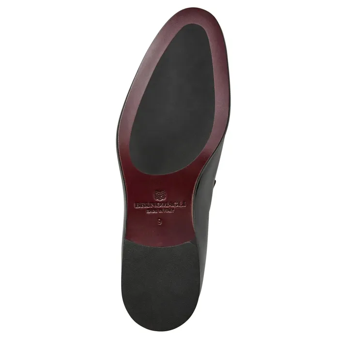 Bruno Magli Danilo ALine Patent Leather Smoking SlipperBlack Men Loafers and Slipons