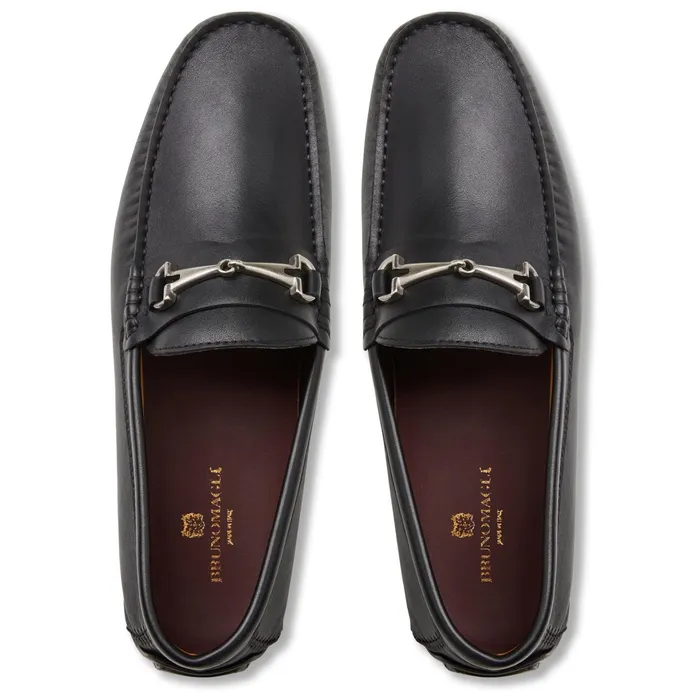 Bruno Magli Darius Driving Leather MoccasinBlack Men Loafers and Slipons