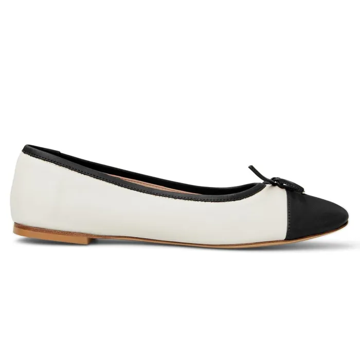 Bruno Magli DONATELLA Ballet Flat BLACKCREAM Women Flats and Loafers