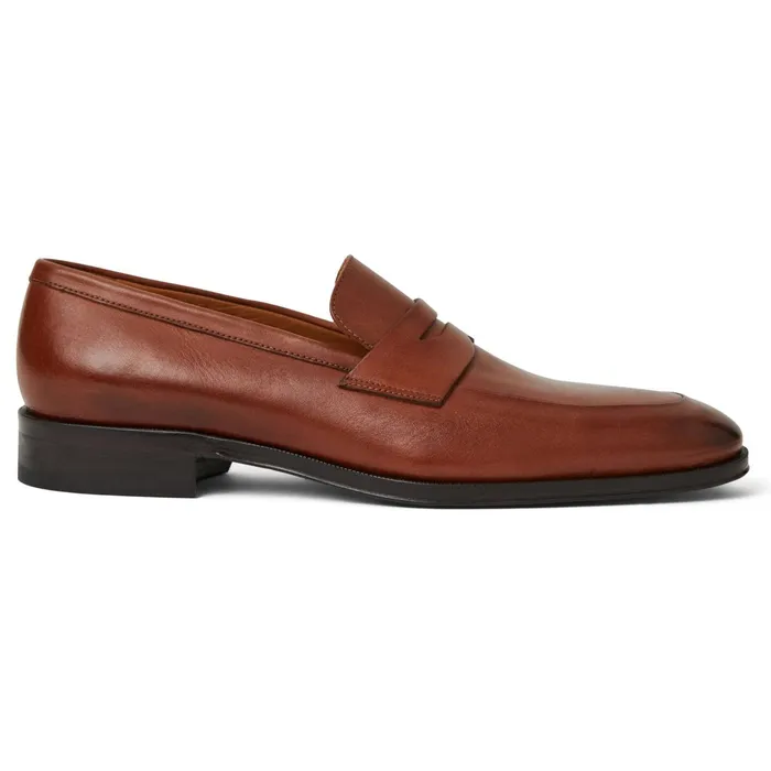 Bruno Magli Maioco Slip On Loafer Cognac Leather Men Loafers and Slipons