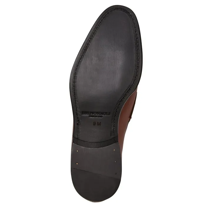 Bruno Magli Maioco Slip On Loafer Cognac Leather Men Loafers and Slipons