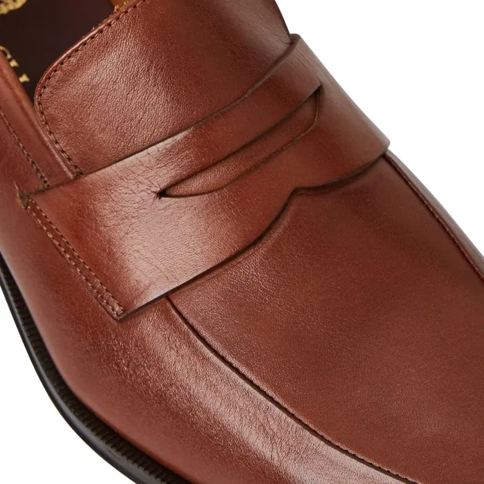 Bruno Magli Maioco Slip On Loafer Cognac Leather Men Loafers and Slipons